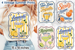 Retro Summer Cocktail Designs, Italian Drink Graphics Product Image 1