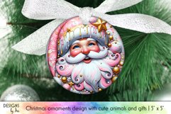 Santa Claus Ornament Bundle, Christmas Ornament Sublimation Product Image 7