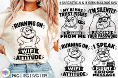 Funny AI Bulldog SVG Collection for Programmers &amp; IT Geeks Product Image 1