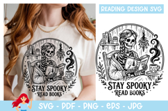 Stay spooky, read books SVG, Reading SVG Product Image 1