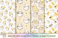 Cute Little Chicks Patterns, Easter Seamless Patterns Product Image 1
