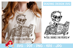 Tea, books, no people SVG, Reading SVG Product Image 1