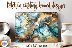 Abstract Cutting Board, Alcohol Ink Wooden Cutting Board Product Image 1