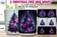 Christmas Tree Mug Wraps, 15 oz Christmas Tree Mug Wrap PNG Product Image 1