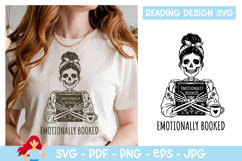 Emotionally booked SVG, Reading SVG Product Image 1