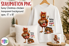 Funny Christmas Chicken PNG, Baking Spirits Bright Product Image 1