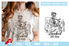 Booked all day SVG, Reading SVG Product Image 1