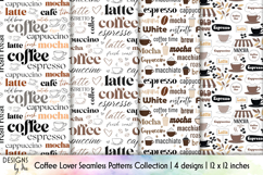 Coffee Lover Seamless Pattern, Coffeehouse Typography Product Image 1
