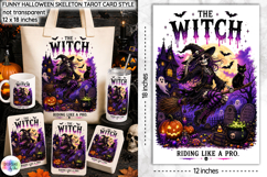 Funny Halloween Skeleton Tarot Card Bundle PNG Product Image 3