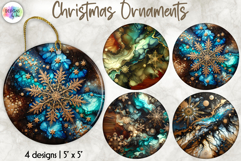 Christmas Ornaments Sublimation, Alcohol Ink Ornaments Product Image 1