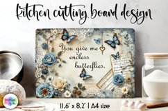Vintage Valentines Cutting Board Design | Love Message Print Product Image 1