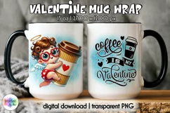 Funny Cupid Mug Wrap, Valentine's Day Mug Wrap Design Product Image 1