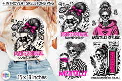 Snarky Skeleton Sublimation, Coffee Lover Quotes, Introvert Product Image 1