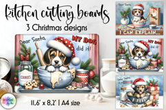 Funny Dog Lover Christmas Cutting Board PNG, Funny Quotes Product Image 1
