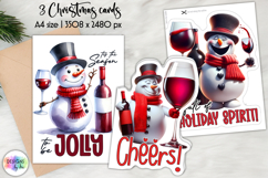 Funny Christmas Card Design Bundle, Printable A4 Holiday Product Image 5