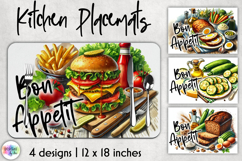Kitchen Placemat Sublimation, Food Art, Food Illustration Product Image 1