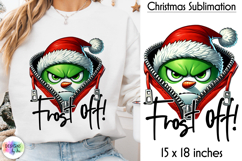 Sarcastic Christmas Sublimation, Funny Grumpy Snowman PNG Product Image 1