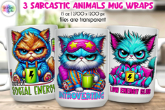 Funny Coffee Mug Wrap Bundle, Introvert &amp; Coffee Lover Quote Product Image 4