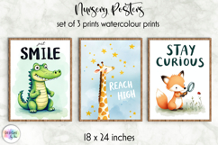 Cute Animal Nursery Posters with Positive Affirmations Product Image 1