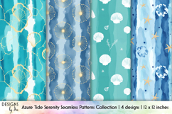 Coastal Seamless Patterns, Ocean Digital Paper, Beach Print Product Image 1