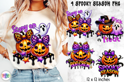 Spooky Season Halloween Sublimation, Cute Ghost &amp; Pumpkin Product Image 1