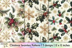 Christmas Seamless Patterns, Holiday Digital Paper Product Image 1