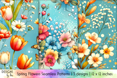 Spring Flowers Seamless Pattern | Colourful Floral Pattern Product Image 3