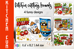Sarcastic Kitchen Cutting Boards Print, Funny Food Wars Product Image 1
