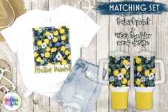 Lemons and Blue Flowers Designs, Mediterranean Lemons PNG Product Image 4