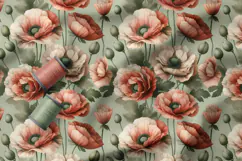 Spring Flowers Seamless Patter, Vintage Floral Pattern Product Image 2