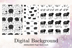 Sheep Background Wallpaper Digital Paper Seamless Pattern Product Image 1