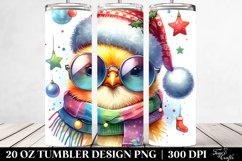 Vibrant Chicken in Winter 20 Oz Tumbler, Transparent Product Image 2