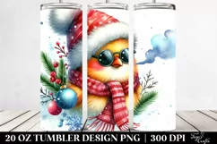 Vibrant Chicken with Christmas Decor 20 Oz Tumbler Product Image 2