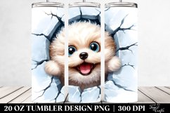 Crazy Looking Bichpoo Ice Cracks Landscape | 20 Oz Tumbler Product Image 2
