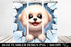 Crazy Looking Bichpoo Ice Cracks Landscape | 20 Oz Tumbler Product Image 2