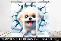 Funny Bichpoo Ice Landscape Tumbler 20 oz Product Image 2