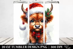 Cute Highland Cow with es 20 Oz Tumbler Product Image 2