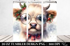 Baby Highland Cow with Decorations 20 Oz Tumbler Product Image 2