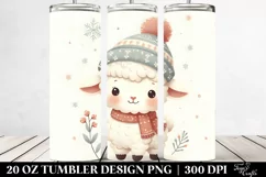 Cute Winter Lamb 20 Oz Tumbler Product Image 2