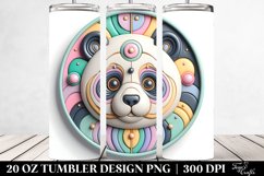 Colorful Panda Christmas Ornament, Transparent 20 Oz Tumbler Product Image 2