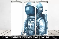 Vintage Blueish Astronaut Boy Clipart 20 Oz Tumbler Product Image 2