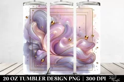 Abstract Pastel Lilac Tumbler Design Product Image 2