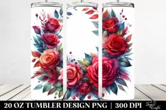 Abstract Vibrant Red Roses | 20 oz Tumbler Product Image 2