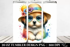 Cute Puppy Sun es | 20 Oz Tumbler Product Image 2