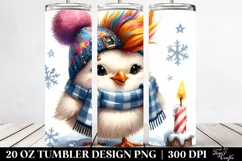 Cute Chicken Birthday Clipart, Transparent 20 Oz Tumbler Product Image 2