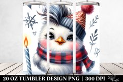Expressive Chicken with Winter Clothes, 20 Oz Tumbler Product Image 2