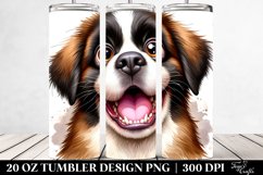 Crazy Looking Saint Bernard Sitting | 20 Oz Tumbler Product Image 2