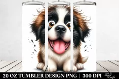 saint Bernard Popping Eyes | 20 Oz Tumbler Product Image 2