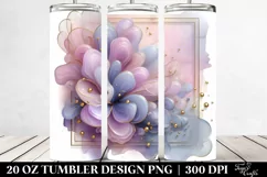 Abstract Pastel Glossy Lilac | 20 oz Tumbler Product Image 2