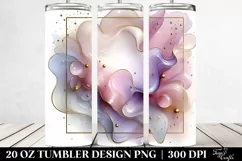 Abstract Pastel Glossy Lilac | 20 oz Tumbler Product Image 2